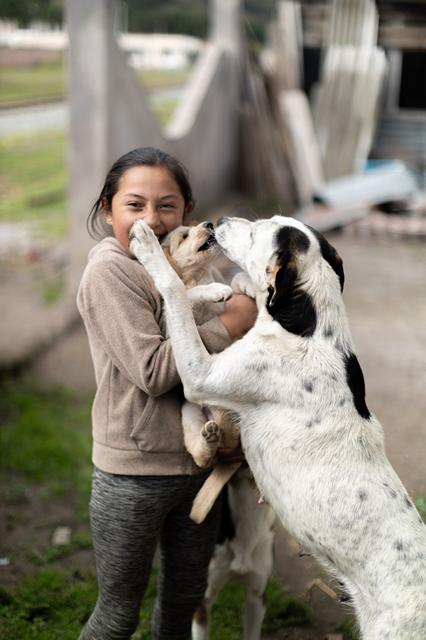 Joselyn Estefanía Casco (11), loves dogs and wants to be a veterinarian when she grows up.