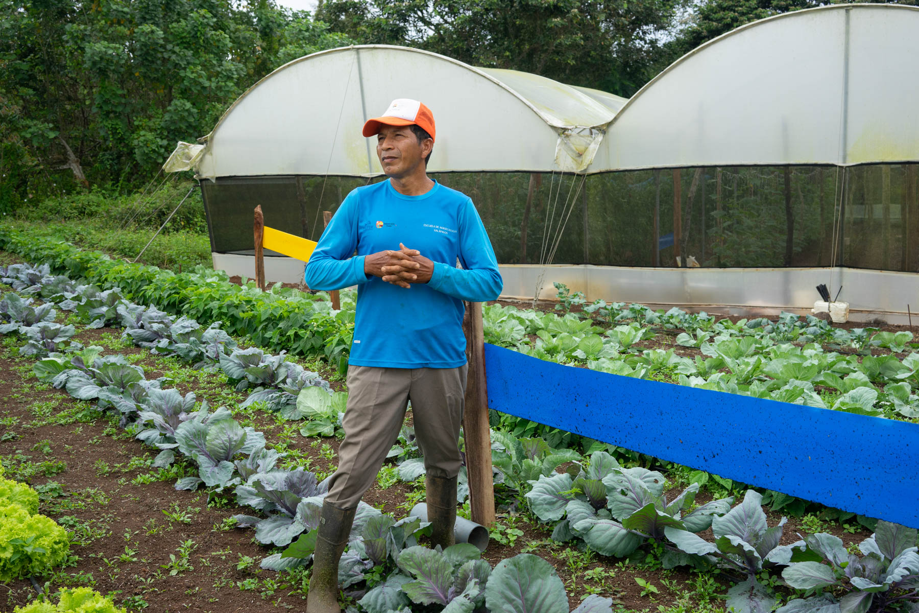 Nory Plua in his Farm in San Cristobal, Galápagos, Ecuador.