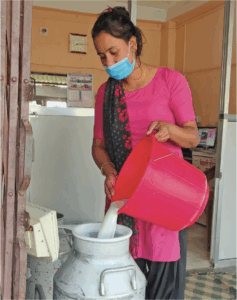 Since the beginning of the COVID-19 pandemic, the women of Bihani Dairy have been taking the necessarily precautions to keep their business running safely.