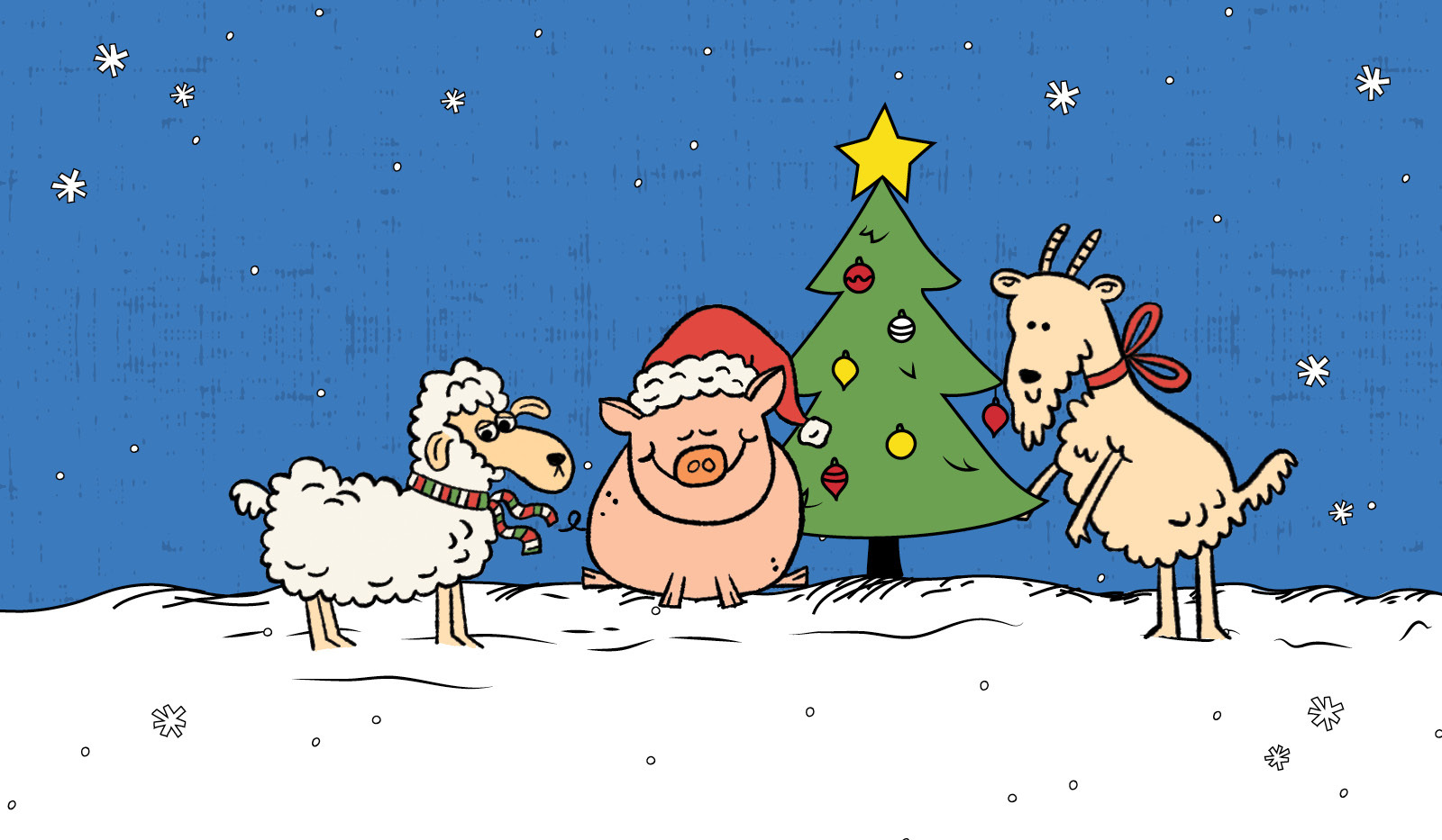 Christmas animals.