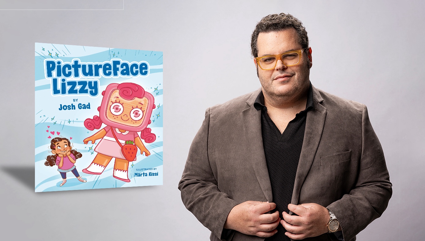 Josh Gad with his book.
