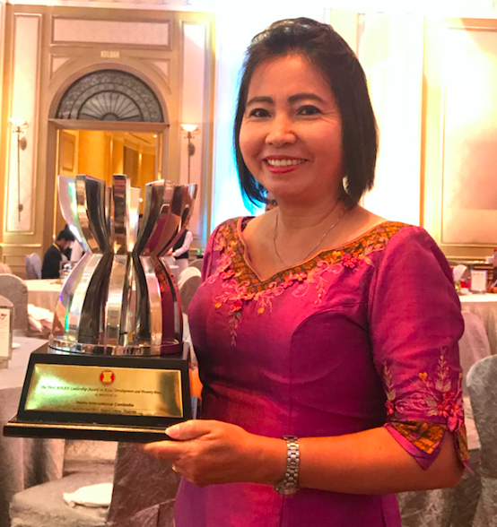Keang Keo, Country Director for Heifer International in Cambodia, received the "Leadership Award for Rural Development and Poverty Eradication” from the Association of Southeast Asian Nations at a recent ceremony in Kuala Lumpur. Keang Keo, Country Director for Heifer International in Cambodia, received the "Leadership Award for Rural Development and Poverty Eradication” from the Association of Southeast Asian Nations at a recent ceremony in Kuala Lumpur.