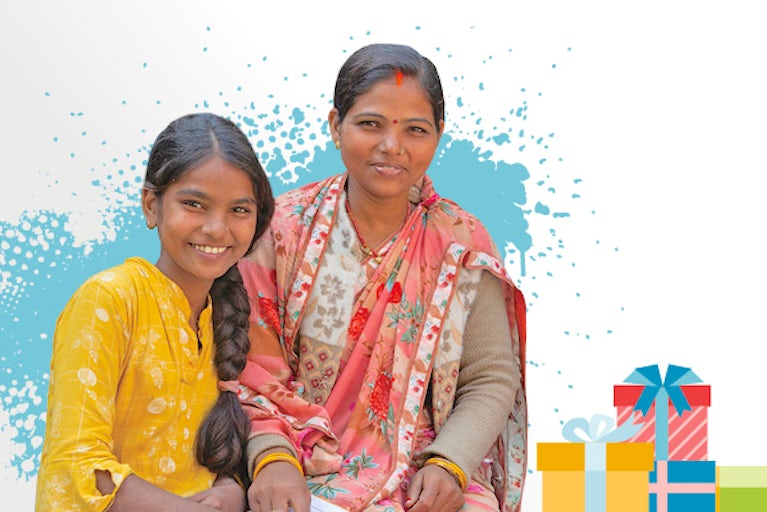 Sandhaya and her daughter