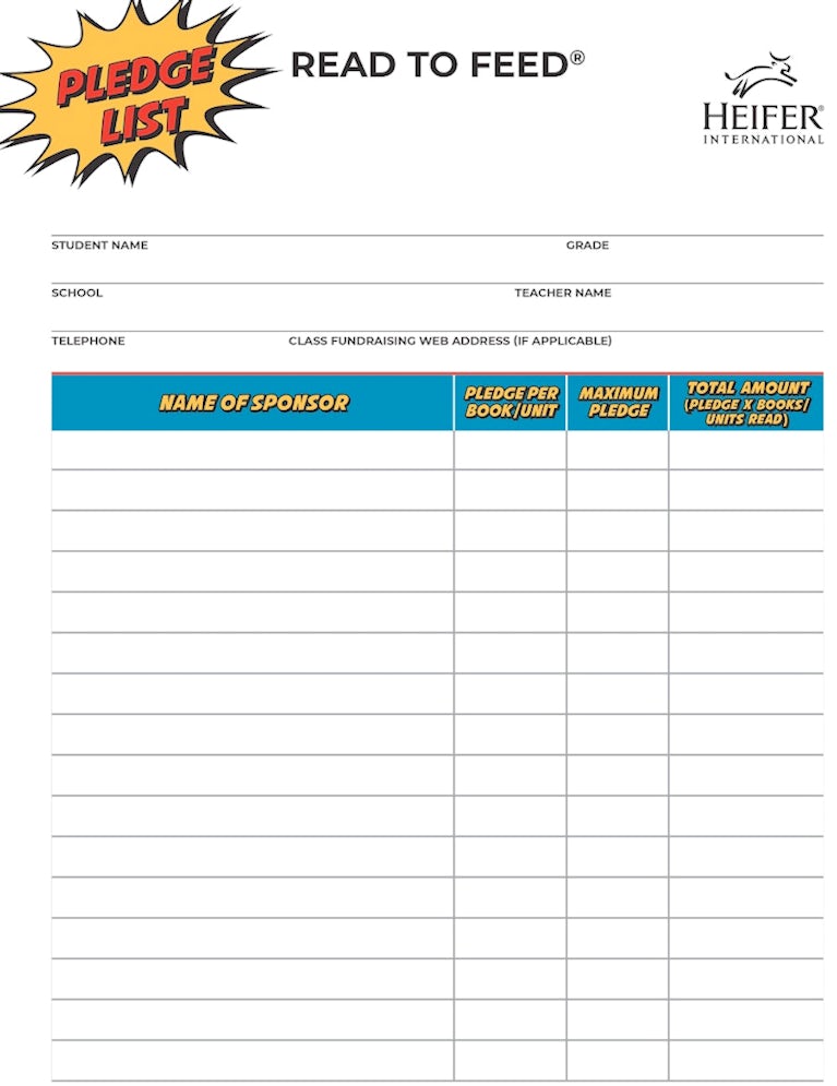 Pledge form.