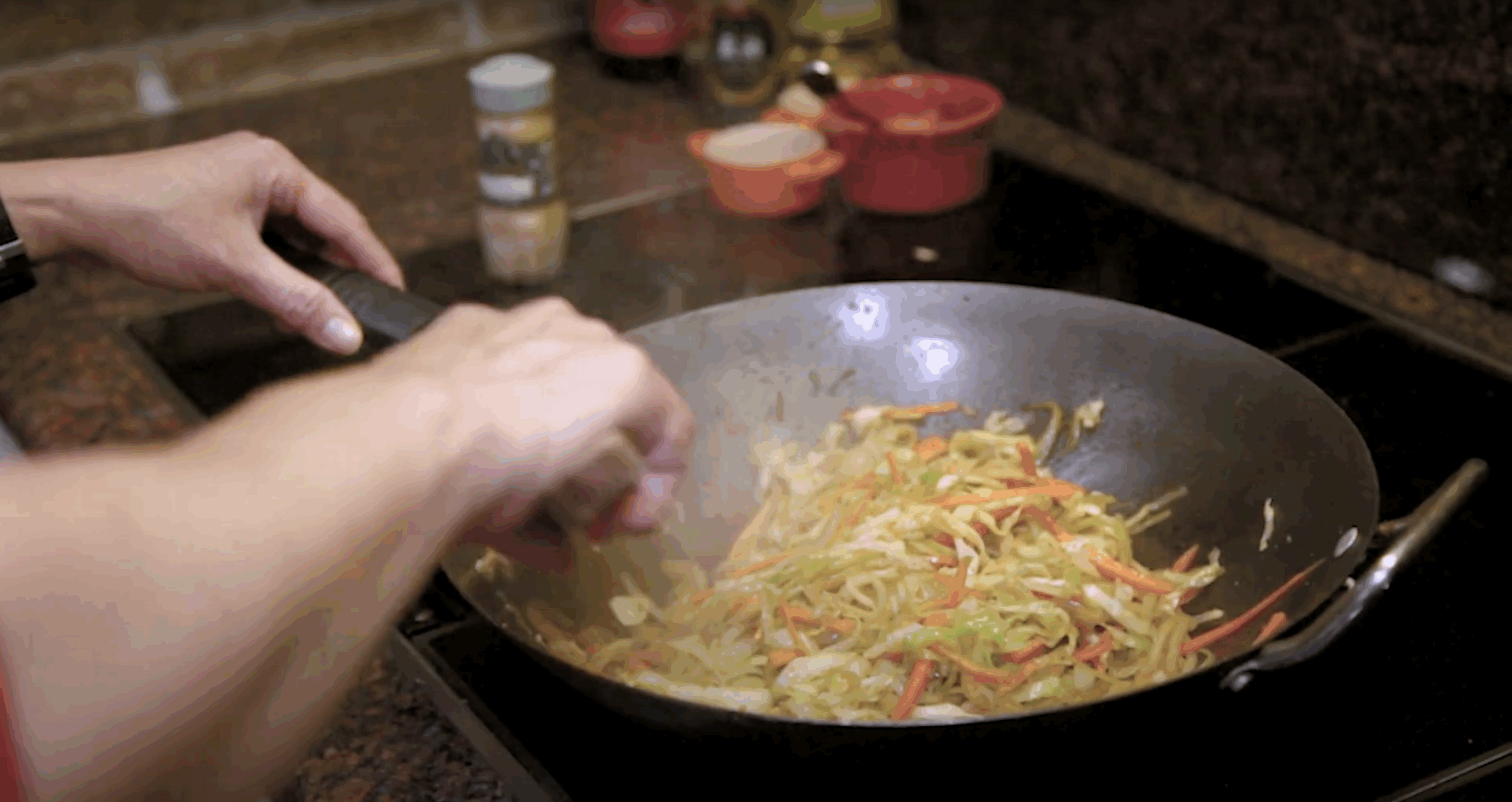 You'll know the vegetables are done when they are soft and there is no liquid in the bottom of the wok.