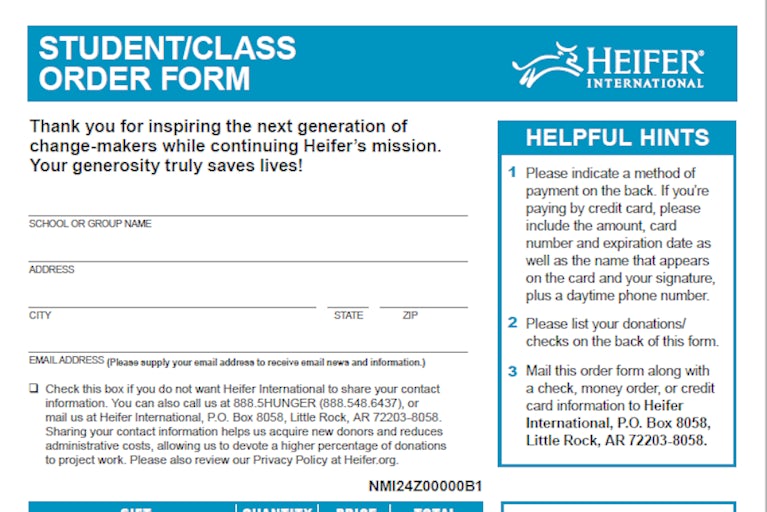Student Class Form