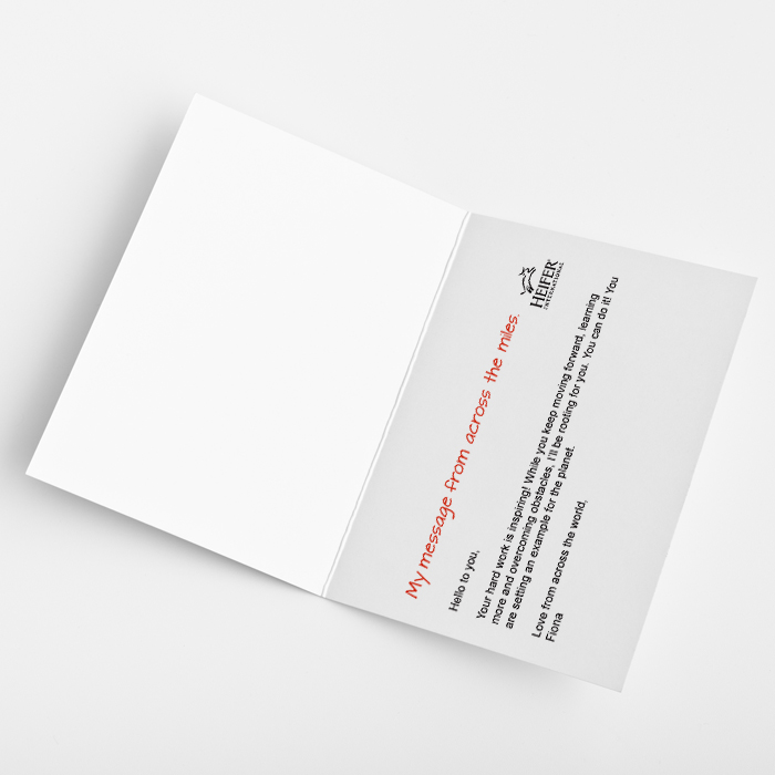 Inside of a letter.