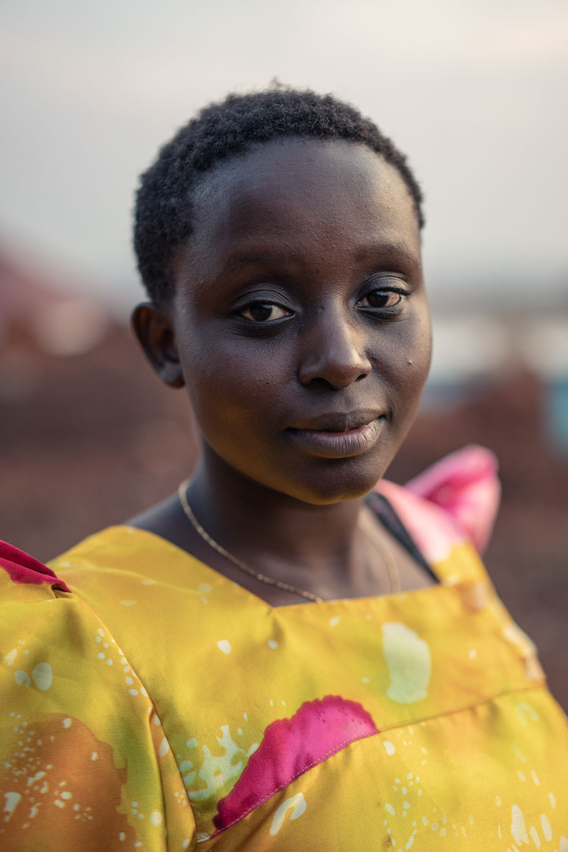 A portrait of a young woman in Uganda.