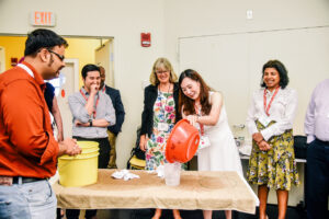 Amy Smith (middle) oversees a session of the MIT Professional Education course Inclusive Innovation: Designing for a Better World in 2019. Photo courtesy MIT D-Lab