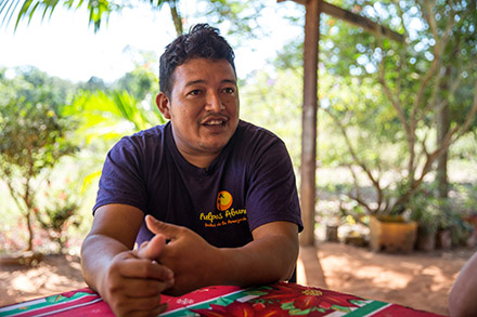 Our storyteller, Edwin Paz Vasquez, at his home in Primero de Mayo, Bolivia. Our storyteller, Edwin Paz Vasquez, at his home in Primero de Mayo, Bolivia.