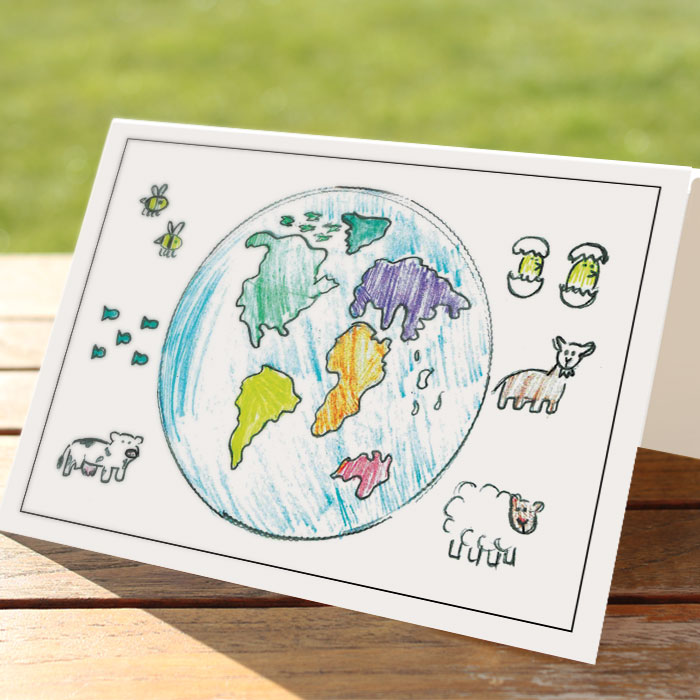 A letter with drawings on it.